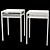 IKEA NYBODA Side Table: Black/White 3D model small image 3