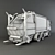 Rugged Rust Bucket Garbage Truck 3D model small image 3