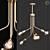 Elegant Chrome Pendant Light 3D model small image 1