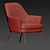 Modern Celine Strip Armchair: Sleek Design & Versatile Style 3D model small image 2