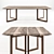 Opus Potocco 2019: Elegant Walnut Dining Table 3D model small image 1