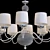 Adagio SP10 - Crystal Lux Art-Deco Chandelier 3D model small image 3