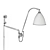 Vintage-inspired Gubi BL 10 Wall Lamp 3D model small image 2