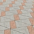 Triangular Paving Plates: Versatile, Textured, Two-tone 3D model small image 1