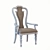 Antique White Upholstered Arm Chair 3D model small image 1