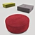 Meridiani Brons Pouf & Benches: Stylish & Versatile 3D model small image 1