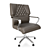 Hittite Accent Chair: Modern Design, Textured Overlay 3D model small image 1