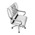 Hittite Accent Chair: Modern Design, Textured Overlay 3D model small image 3