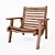San Miguelito Armchair: Iconic Design, Handcrafted Excellence 3D model small image 1