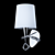 Elegant MARA Wall Lamp: Energy-Saving, Chrome Finish 3D model small image 1