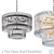 Elegant 2 Tier Glass Chandelier 3D model small image 1