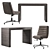 House Blend Desk and Chair Set 3D model small image 1