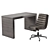 House Blend Desk and Chair Set 3D model small image 2