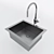 Stainless Steel Single Kitchen Sink 3D model small image 1