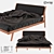 LoftDesigne 2620: Stylish Wood and Fabric Bed - 220x187x97 cm 3D model small image 1