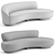 Vladimir Kagan Mini Sofa: Stylish and Compact 3D model small image 3