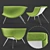 Modern Felt Armchair: mminterier No4s 3D model small image 1