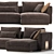 Cantori Montecarlo Angolare Sofa: Elegant and Spacious 3D model small image 2