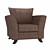 Elegant Velvet Armchair 3D model small image 2