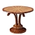 Vintage Wooden Center Table 3D model small image 1