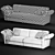 Bonaldo Cortina Sofa: Modern Luxury Seating 3D model small image 3