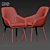 Elegant Rochelle Dining Chair 3D model small image 2