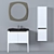 Modern Bathroom Furniture Set | Troy2 80cm 3D model small image 1