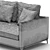 Modern Crescent Sofa: Stylish and Versatile 3D model small image 3
