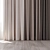 Silk Pleated Curtains and Sheer  3D model small image 2