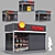 Versatile 4-Piece Kiosk Set 3D model small image 1