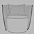 Elegant 3D Armchair: Vray & Corona 3D model small image 3