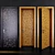 Elegant Tratti Wenge Oak Door 3D model small image 1