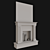 Elegant Decorative Fireplace 3D model small image 2