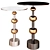 Elegant Melody Black Chrome CoffeeTable 3D model small image 1