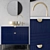 IKEA Blue Bathroom Furniture 3D model small image 1