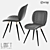 LoftDesign Metal & Faux Leather Chair 3D model small image 1