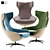 Modern Swivel Armchair 03 3D model small image 1