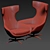 Modern Swivel Armchair 03 3D model small image 3