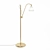 Sleek Adjustable Bone Floor Lamp 3D model small image 1