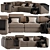 Luxurious Laskasas GOLD Sofa 3D model small image 1