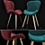 Elegant Orleans Gray Chair 3D model small image 1