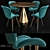 Orleans Table Chair Set 3D model small image 1