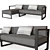 Aegean Aluminum Left-Arm Sofa Chaise 3D model small image 1