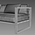 Aegean Aluminum Classic Sofa - Stylish and Comfortable 3D model small image 2