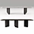 Elegant Wedge Dining Table 3D model small image 1
