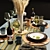 Elegant Tableware Set - 3ds Max 2014 & Obj Files 3D model small image 2