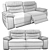 Harveys Monterano Recliner & Non Recliner Sofa - Versatile Comfort 3D model small image 3