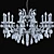 Crystal Lux Hollywood SP12 Gold Pendant Chandelier 3D model small image 2