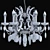 Hollywood SP6 Chrome - Classic Spanish Pendant Light (520mm Height)  Elegant Crystal Lux Collection 3D model small image 2