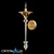 Crystal Lux Miracle AP1 Gold Pendant 3D model small image 1